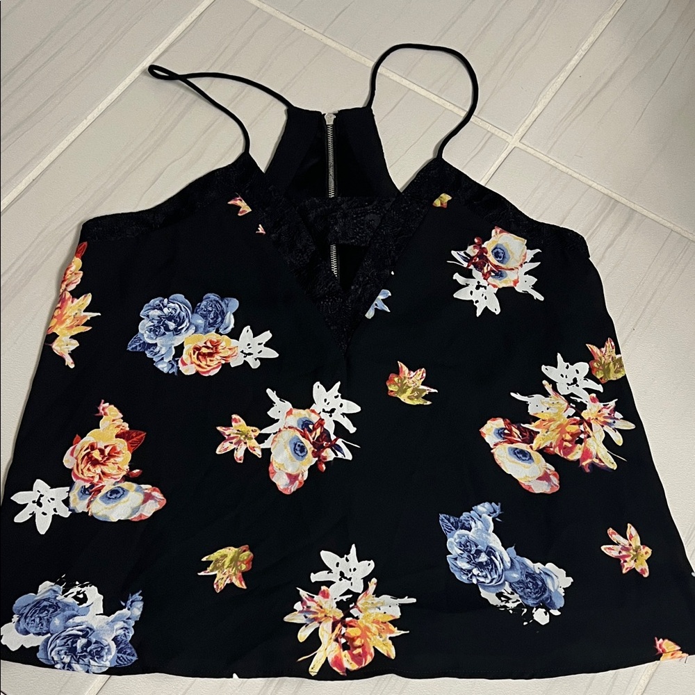 Express Black Floral Women's Top